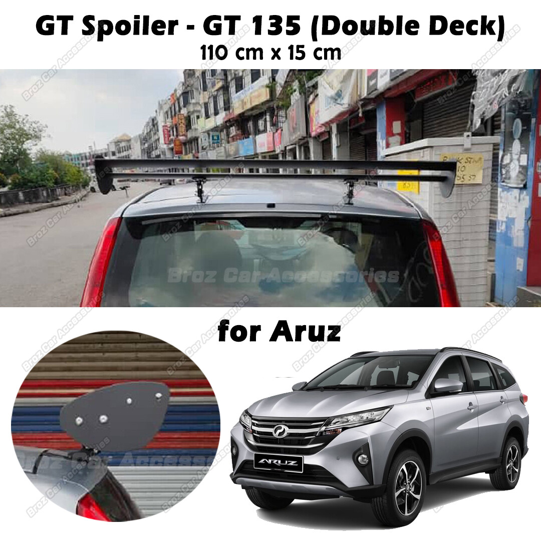 GT135 ( Double Deck ) EASY DIY Car Racing GT Spoiler Powder Coated ...