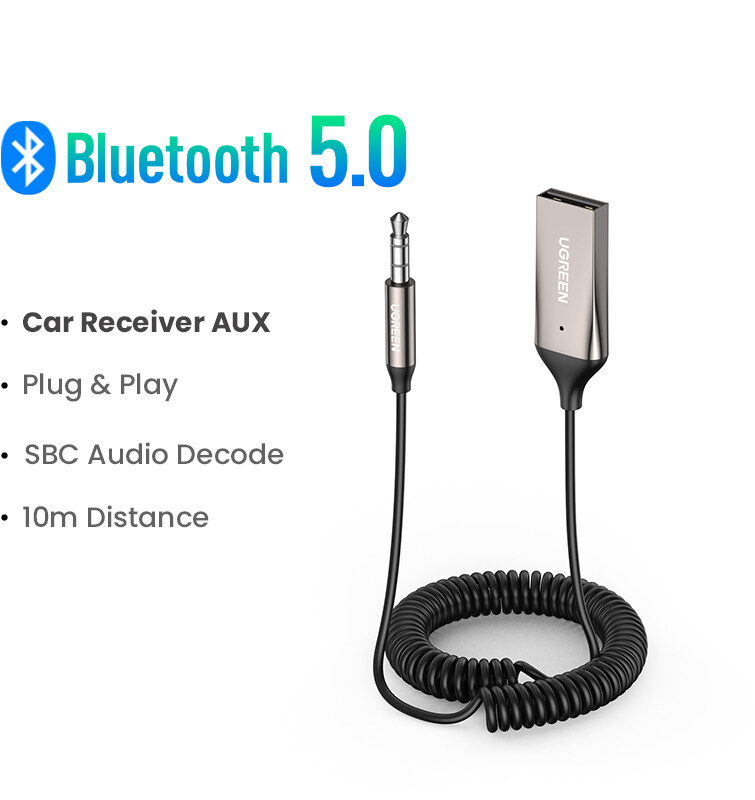 UGREEN Bluetooth Receiver 5.0 Adapter HandsFree Bluetooth Car Kits AUX
