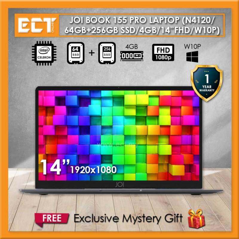 JOI Book 155 Pro Business Laptop (Intel N4120 2.60Ghz,64GB+256GB SSD,4GB,14FHD,W10P) Malaysia