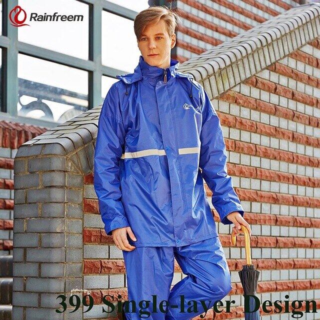 ชุดเสื้อกันฝน Impermeable ผู้หญิง/ผู้ชายรถจักรยานยนต์ Poncho S-6XL เดินป่าตกปลา Rain Gear