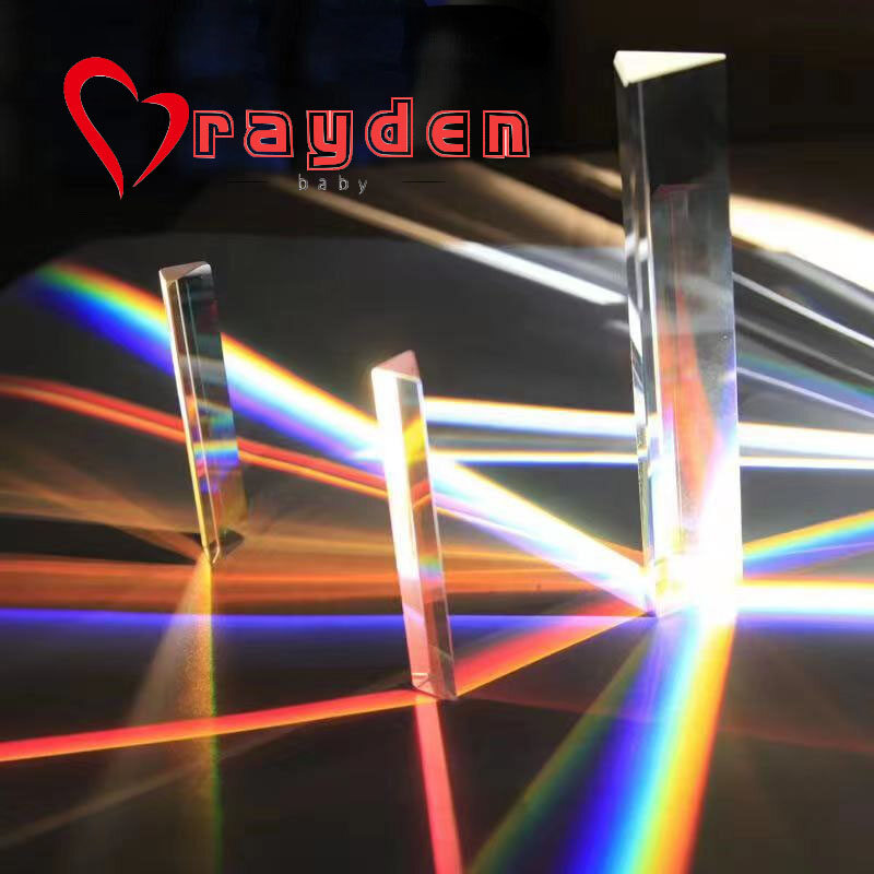 Kids Physics Stem Science Toys Glass Reflecting Triangular Color Prism Learning Educational Toys for Children Light Spectrum