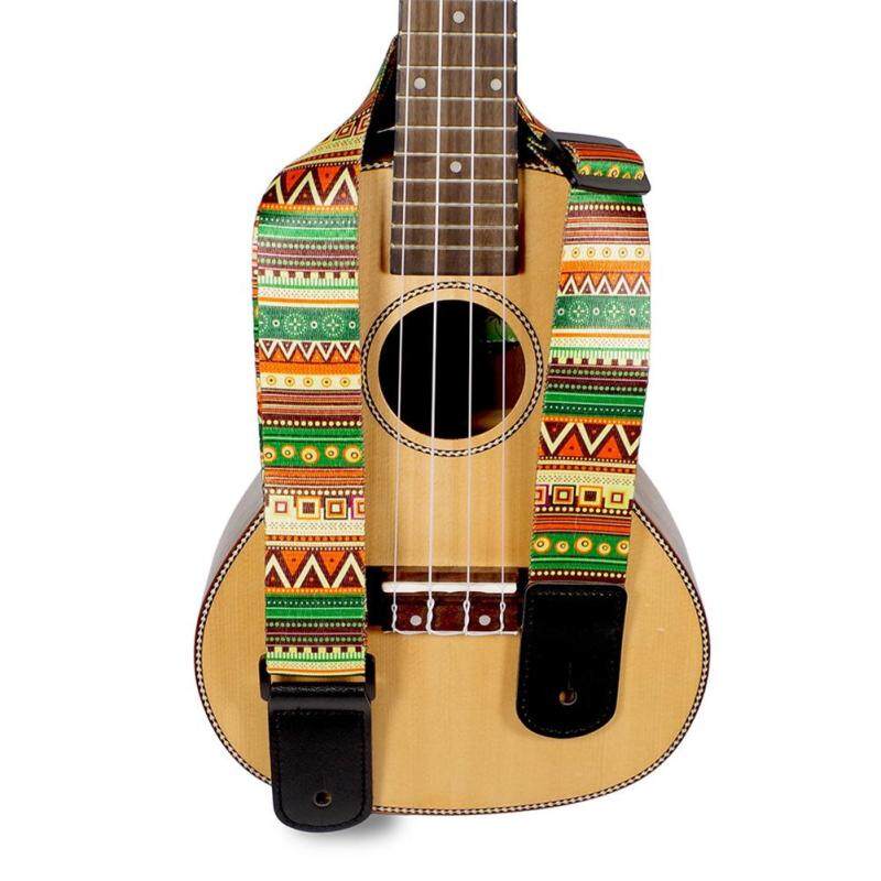 Wangwang Ethnic Printing Folk Guitar Straps Thickened Electric Guitar Bass Ukulele Straps Malaysia