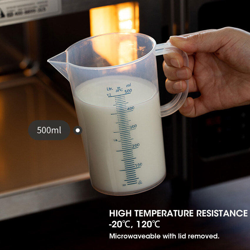 Nhựa tốt nghiệp cốc đo lường nhà bếp Baking lỏng biện pháp Jug cup container trong suốt đổ vòi Cốc Trộn công cụ
