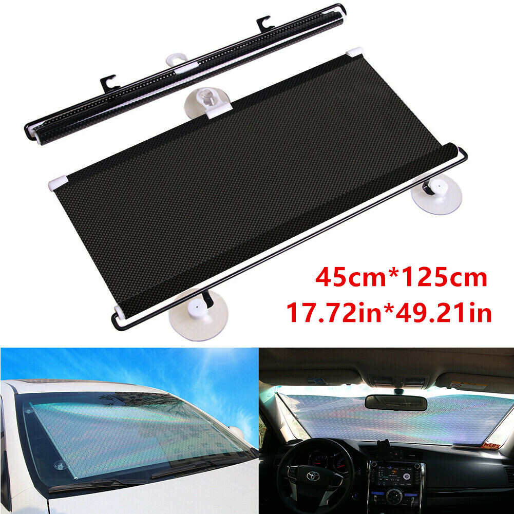 1*Universal Retractable Car Windshield Sun Shade Curtain/Anti-UV Block Sun Visor