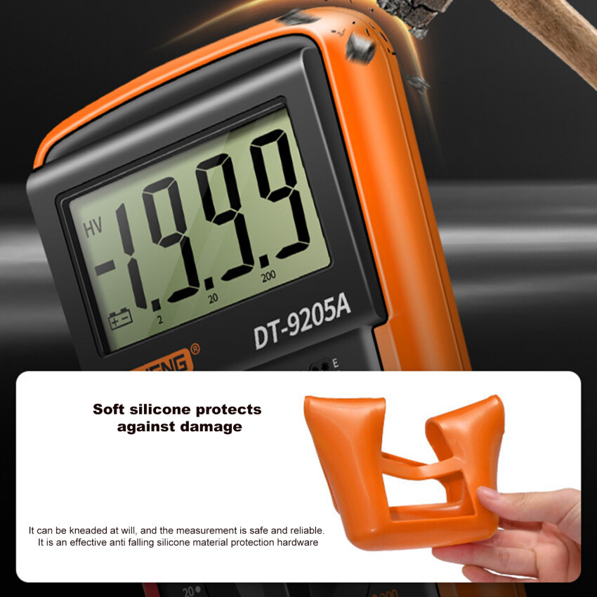 9205A Digital Multimeter Handheld High Precision Multimeter Electrician Test DC Voltage Ammeter Electrician Tool
