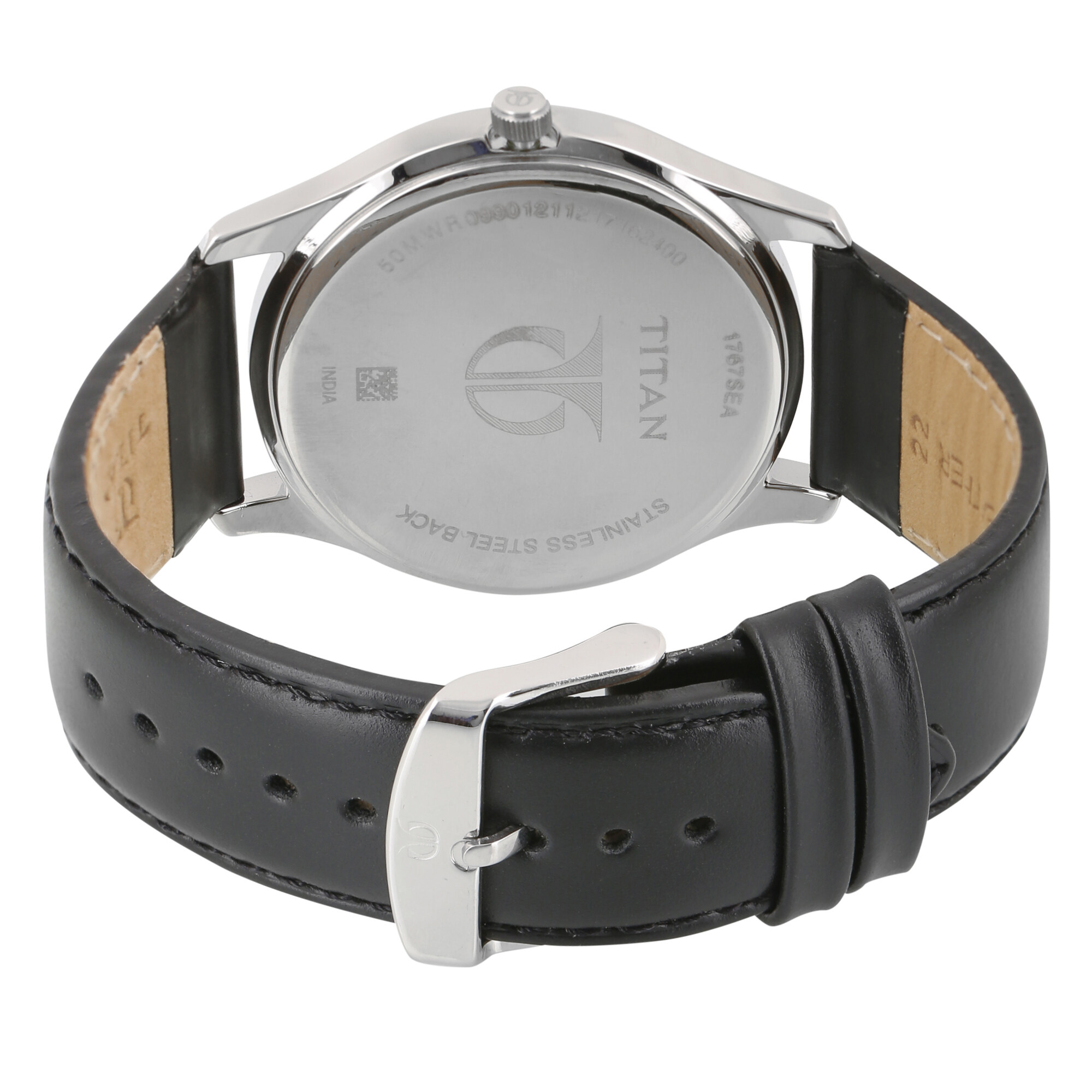 TITAN Workwear Watch with Anthracite Dial Leather Strap for men