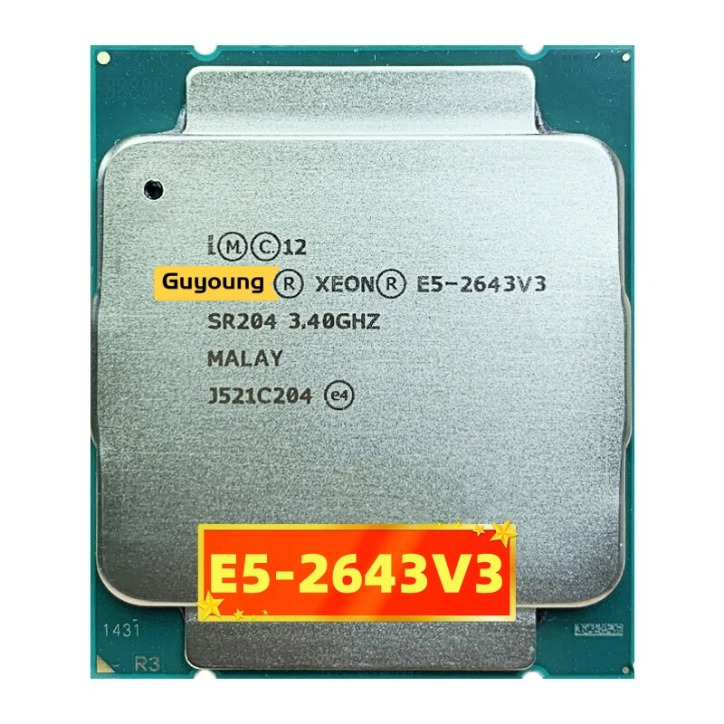 Xeon e5 2643v3 e5-2643v3 e5 2643 v3 e5-2643 v3 3.4 ghz used six core twelve-thread cpu processor 20m 135w lga 2011-3
