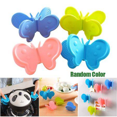 Butterfly Mini Silicone Holder Oven Mitt Refrigerator Magnets Heat Resistant Gloves for All Pot Holders for Kitchen jit8