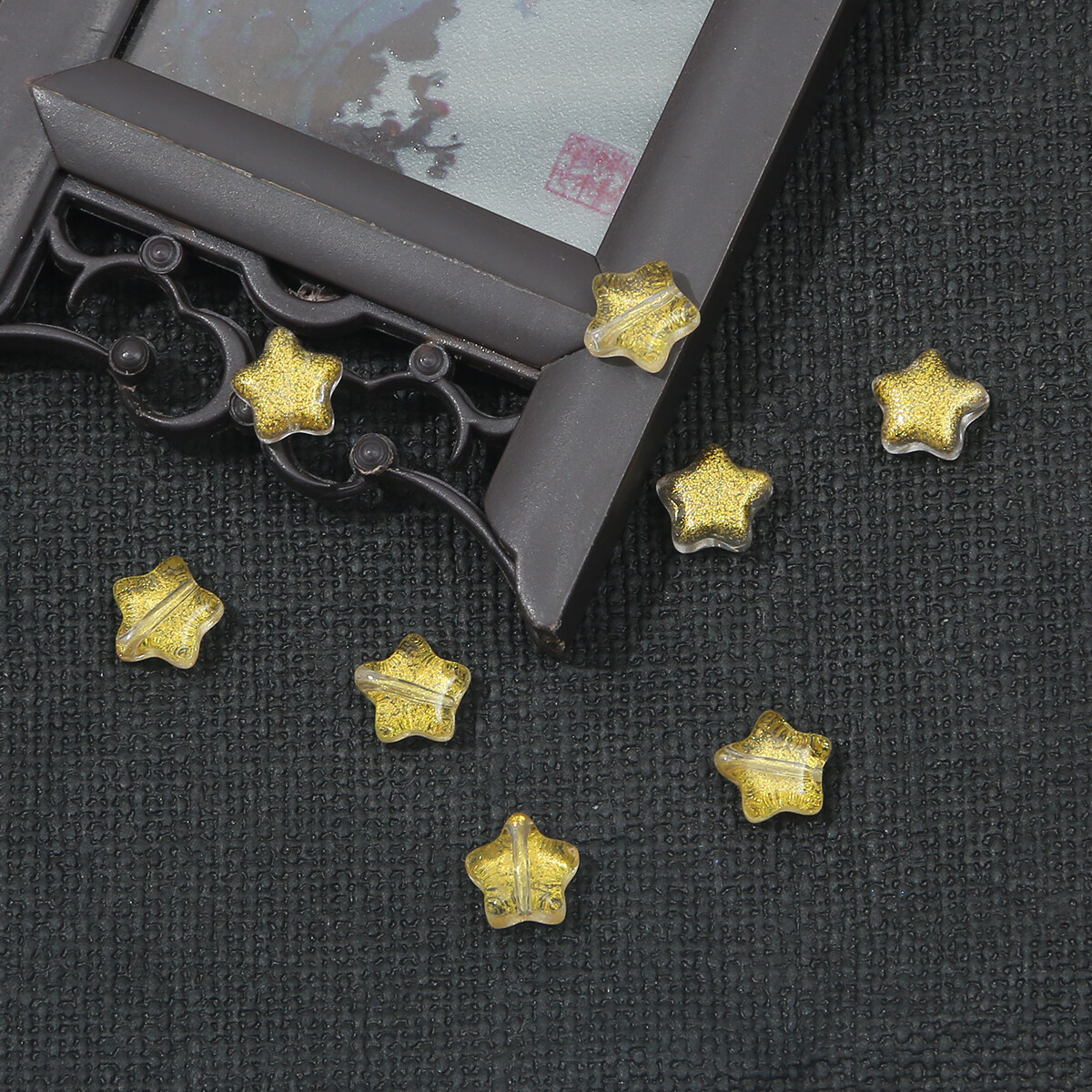 10Pcs 8mm Antique Five-pointed Star Beads Pentagram Glass Beads For Jewelry Making DIY Bracelet Necklace Hairpin Findings Crafts Accessories