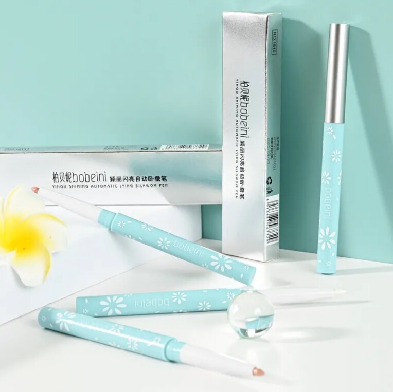 Bobeini Bút Phấn Mắt Màu Sắc Mịn Sáng Bóng Tự Động Nằm Silkworm Bút Duyên Dáng Lâu Dài