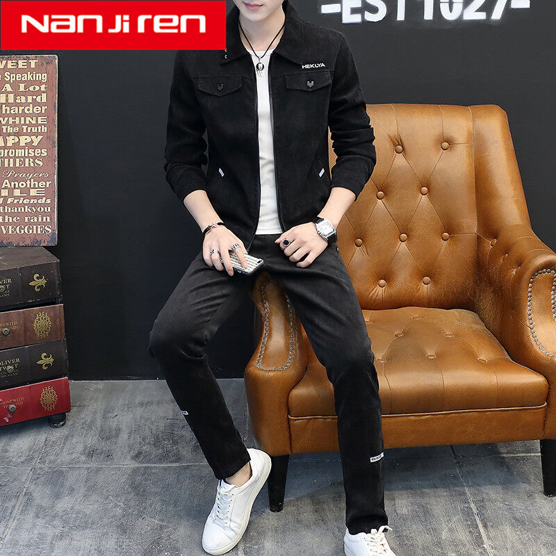 Nanjiren corduroy jacket men's corduroy lapel jacket men's jacket casual