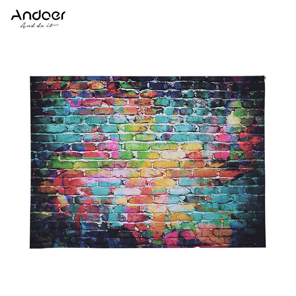Andoer 1.5 * 3m/4.9 * 9.8ft Video Studio Photo Backdrop Background Digital Printed Blue Classic Wall Wooden Floor Pattern for Teenager Adult Kid Children Portrait Photography