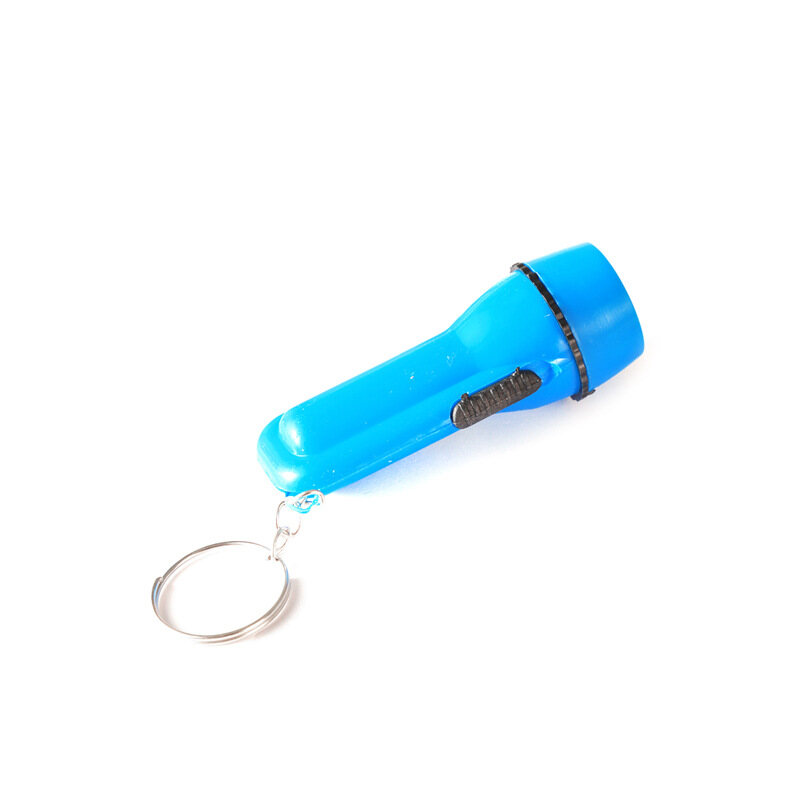 mini flashlight strong light flashlight plastic torch household lighting tool for emergency outdoor with key circle portable to carry