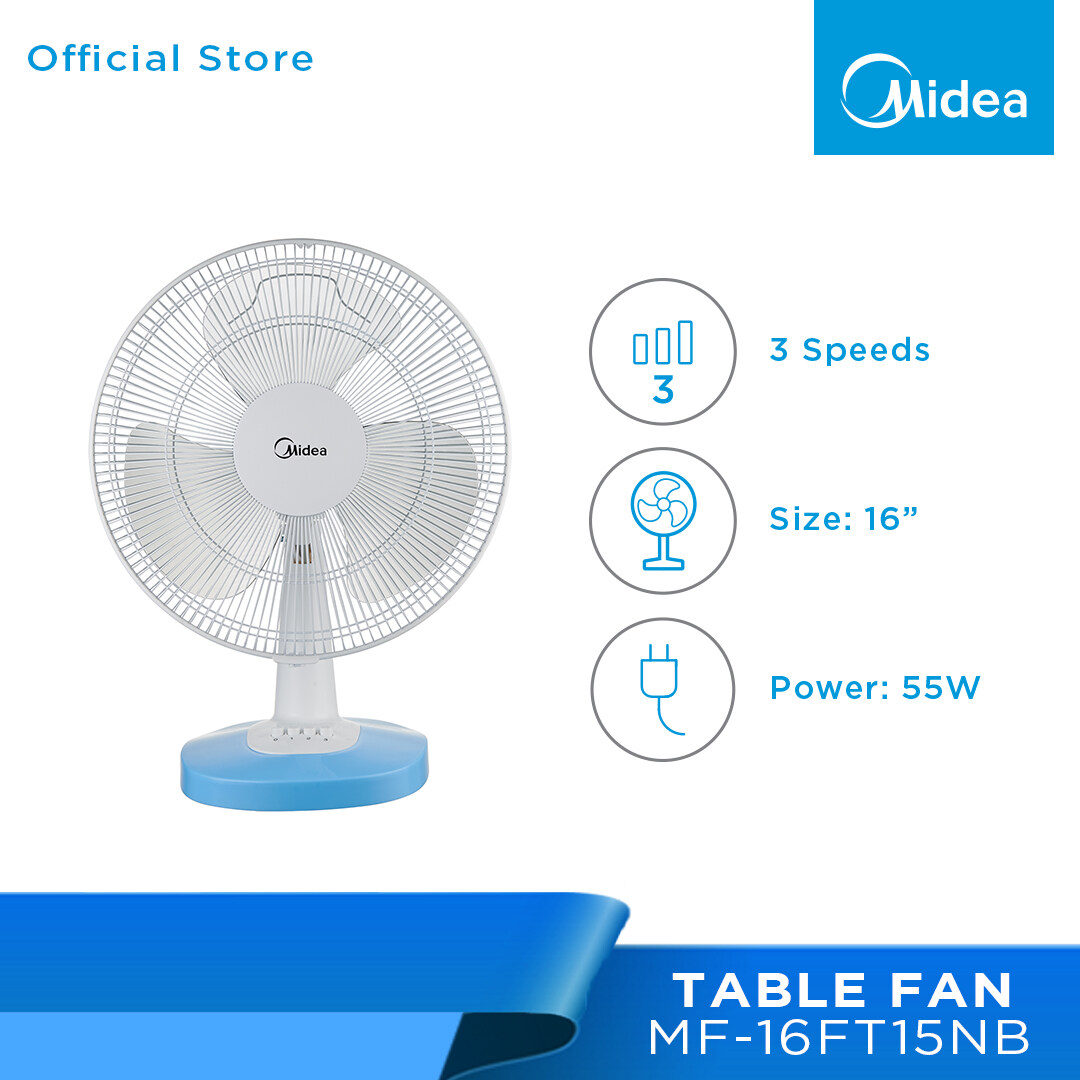 Midea Mf 16ft15nb 3 Speed Choices 16 Inch Table Fan Fan Lazada