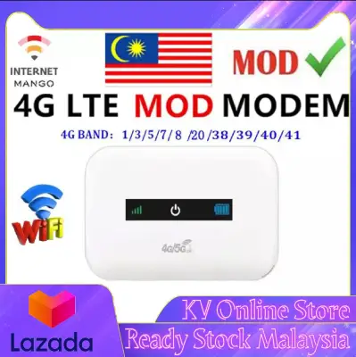 LifeTimeWarranty 100% Ready Stock In Malaysia Modem D6 / RS980+ Pocket Portable Modem Wifi Mifi Router Unlimited Hostpot Sim Card Router
