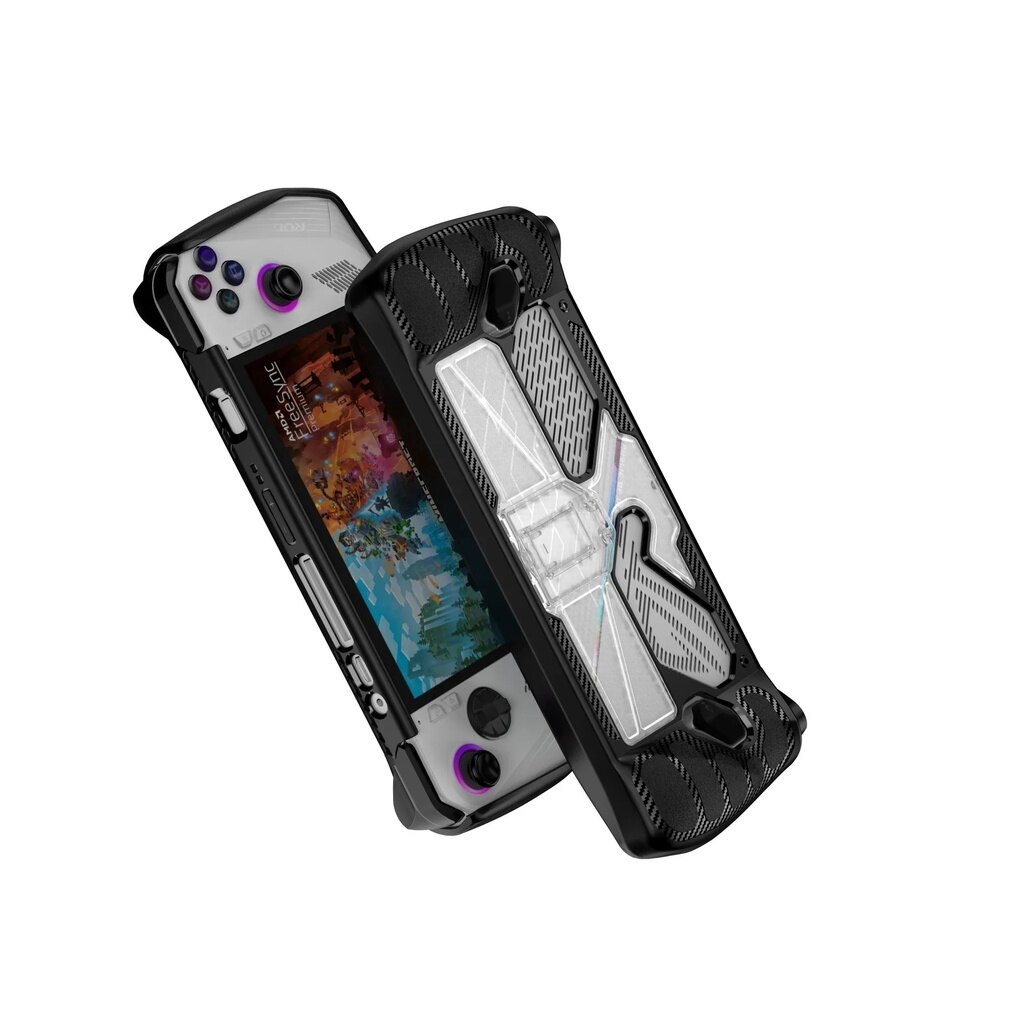 PC + Vỏ TPU cho ASUS ROG đồng minh Bảng điều khiển trò chơi Ốp bảo vệ với khung đứng chủ bảng điều khiển cầm tay Ốp lưng Phụ kiện chơi game cho ROG Đồng Minh Bìa