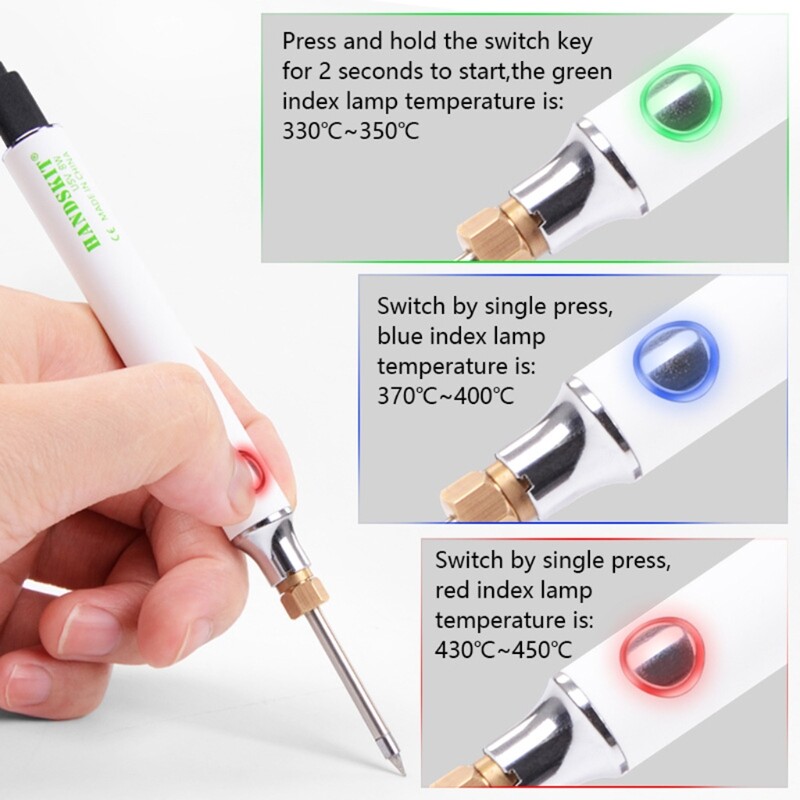 5V 8W Soldering Kit Mini Electric Soldering Iron Tools Equipment USB Powered Adjustable Temperature with Solder Stand and Tin Wire