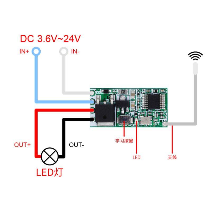 Bộ Thu Rơ Le RF 433Mhz Mô-đun Điều Khiển Đèn LED Công Tắc Điều Khiển Từ Xa Không Dây