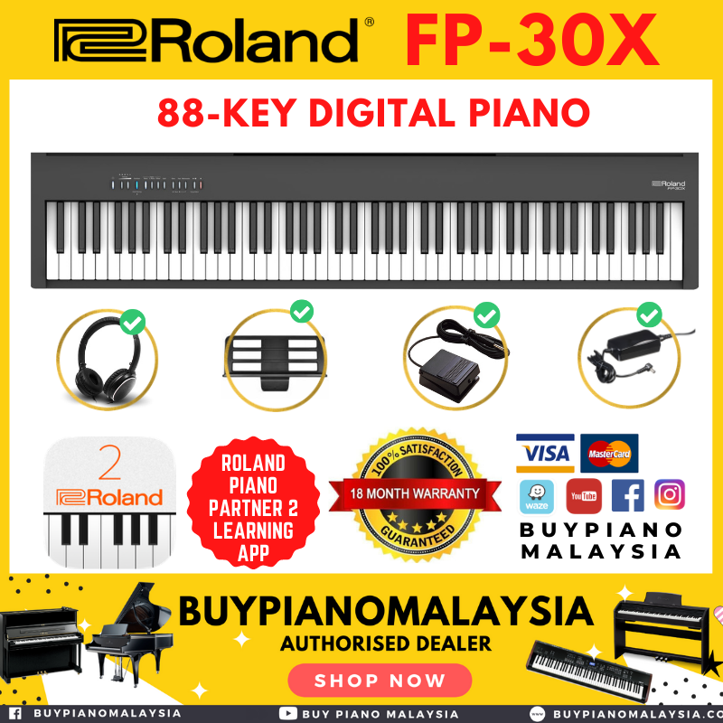 ROLAND FP-30X (88-key Digital Piano) Malaysia