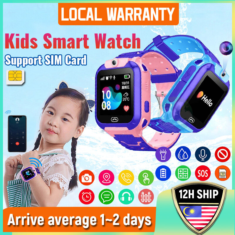 Q12 Kid Smart Watch Children Phone Call Jam Pintar Anak Budak with SOS  Antil-lost LBS Location Tracker Smartwatch Camera Jam Pintar Kanak-kanak  儿童手表 | Lazada