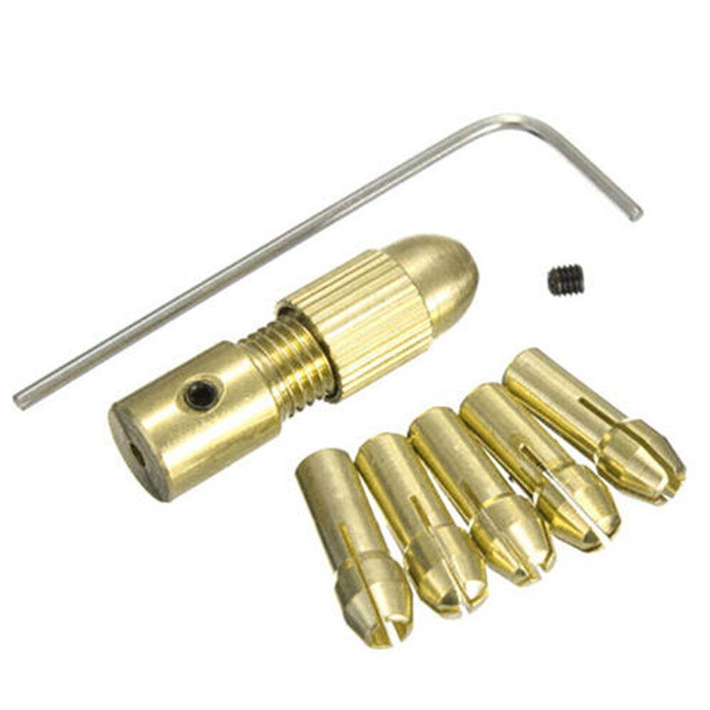 Unnicoco 8Pcs 0.5-3mm Electric Drill Bit Kit Collet Mini Twist Drill Tool Chuck Set