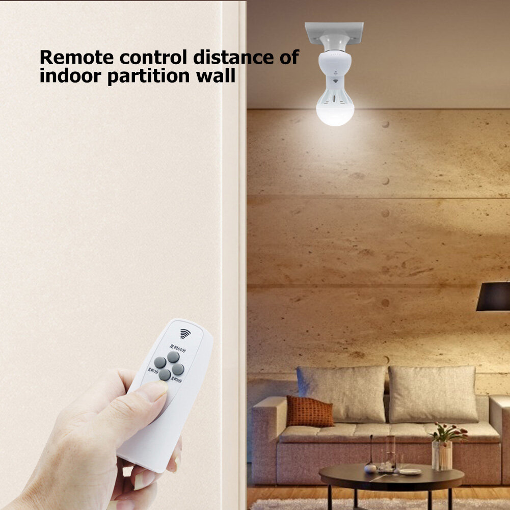 E27 Screw Light Holder Converter Remote Control Lamp Base Socket Connector