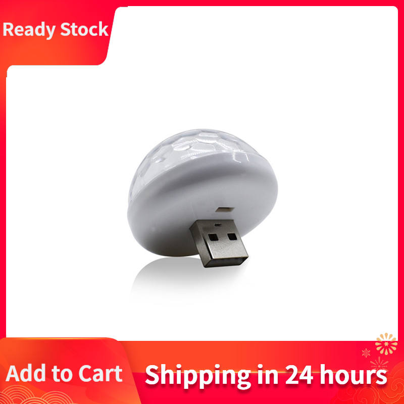 Tavey Mini USB Di Động Pha Lê Bi Ma Thuật Disco LED Nhiều Màu Sắc Hiệu Quả Âm Thanh Điều Khiển Đèn Sân Khấu Nhà Trang Trí Tiệc