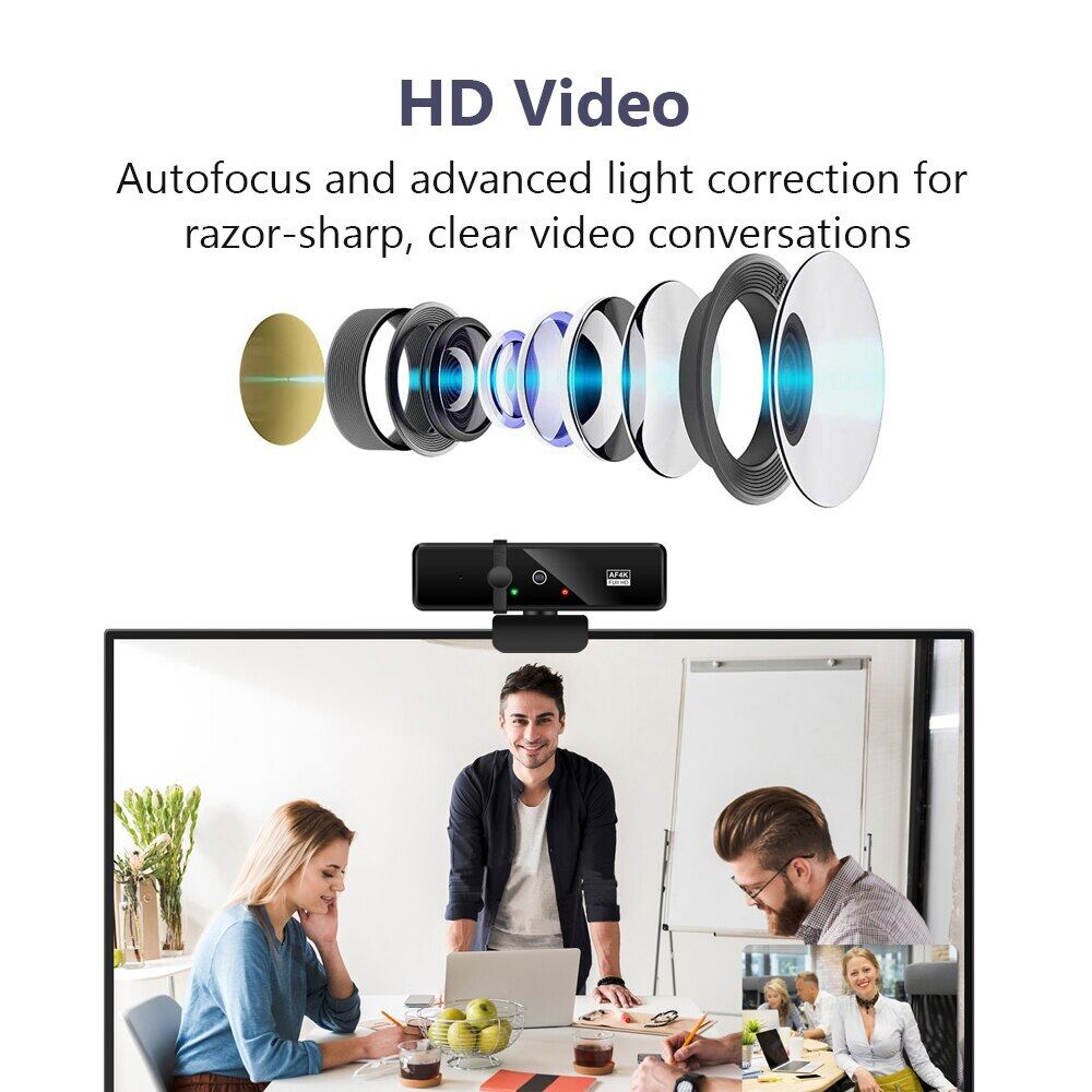 Webcam 4K Full HD Mini Camera Webcam With Microphone 30Fps USB Web Cam For Youtube PC Laptop Video Shooting Camera Webcamera 2023new