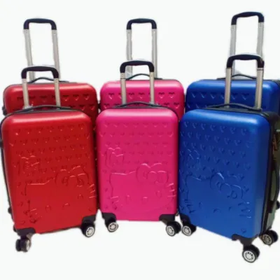 READY STOCK ABS HELLO KITTY LUGGAGE PLAIN ABS MATERIAL SUITCASE 20 INCH OR 24 INCH