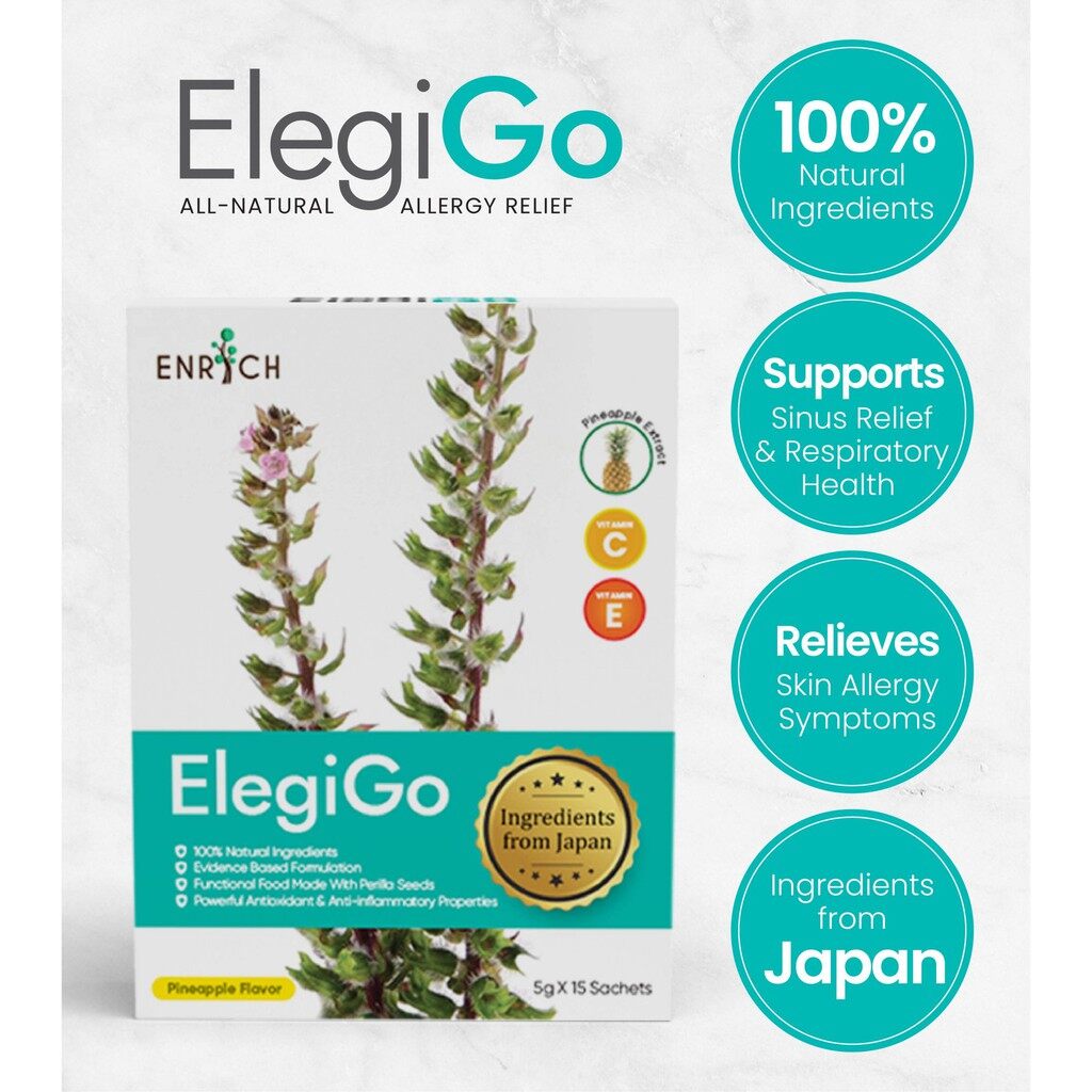ENRICH ELEGIGO PINEAPPLE FLAVOR 5G X 20 SACHETS [FOR SINUS & SKIN