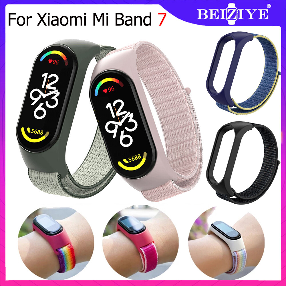 Dây đeo nylon cho xiaomi mi band 7 vòng tay đồng hồ Miband 7 vòng tay Vòng đeo tay Vòng đeo tay thể thao Mi band 7 Dây đeo