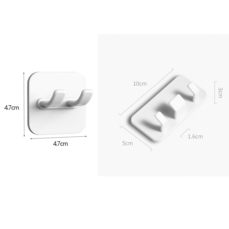 Wall-Mounted Storage Hook Non-punching Power Plug Socket Self-Adhesive Storage Rack Kitchen Bathroom Storage Accessories