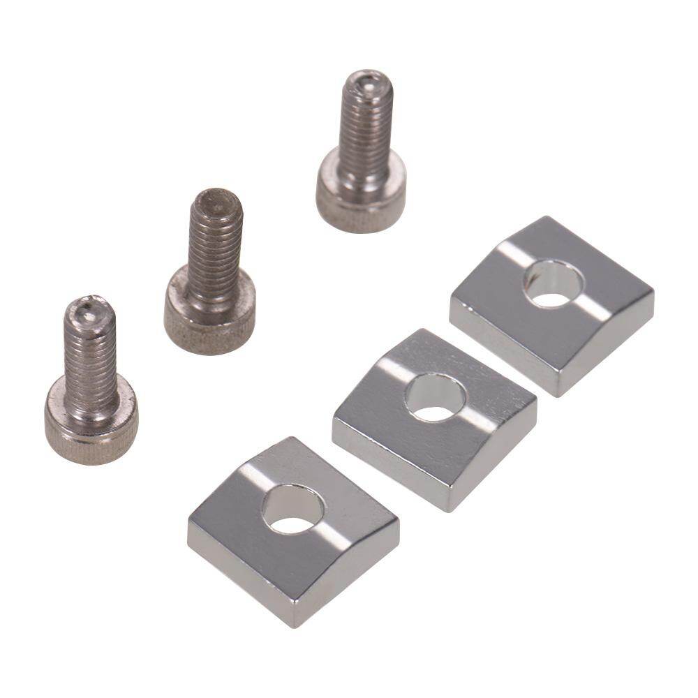 Electric Guitar Tremolo Bridge String Locks Strings Locking System Metal Pack of 3 Sets silver+ black color