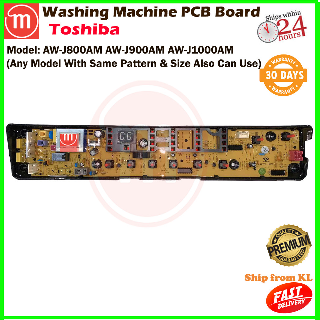 TOSHIBA AW-J800AM / AW-J900DM / AW-J1000FM PCB BOARD CONTROL