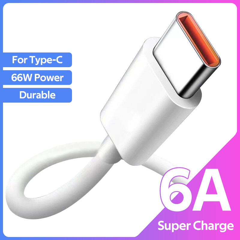 TBTIC 6A 66w Super Charger Cable Fast USB Type C Charging Data Cord for samsung Xiaomi Huawei Oneplus 9 8 Pro Oppo Vivo phone 1/1.5/2M cable