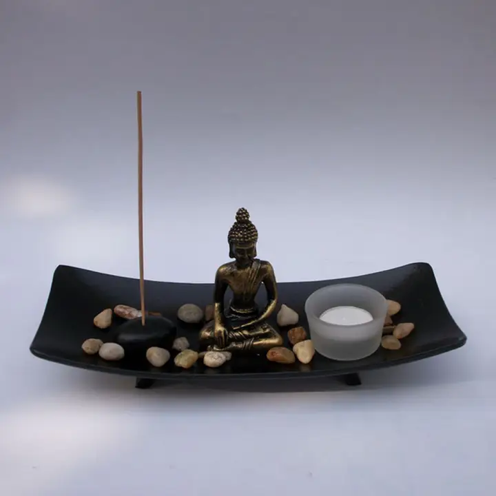 ceramic incense burner incense stick holder meditation altar zen decor turquoise aqua porcelain hand MUDRA hand incense holder