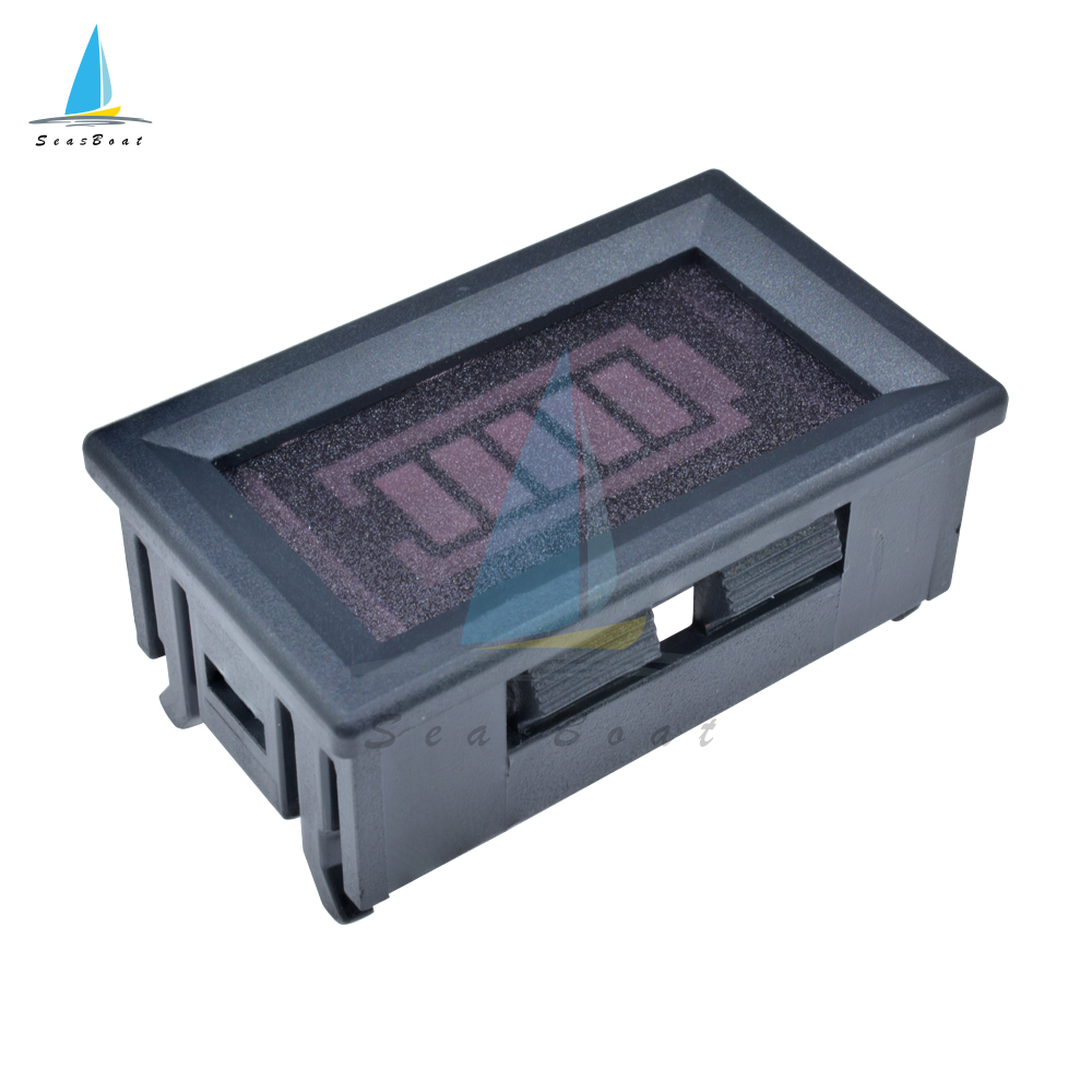 【Seasboat】 12V 24V 28V Battery Capacity Indicator Lithium & Lead-acid Battery Meter Voltage Capacity Indicator Battery Monitor Voltage Capacity Tester