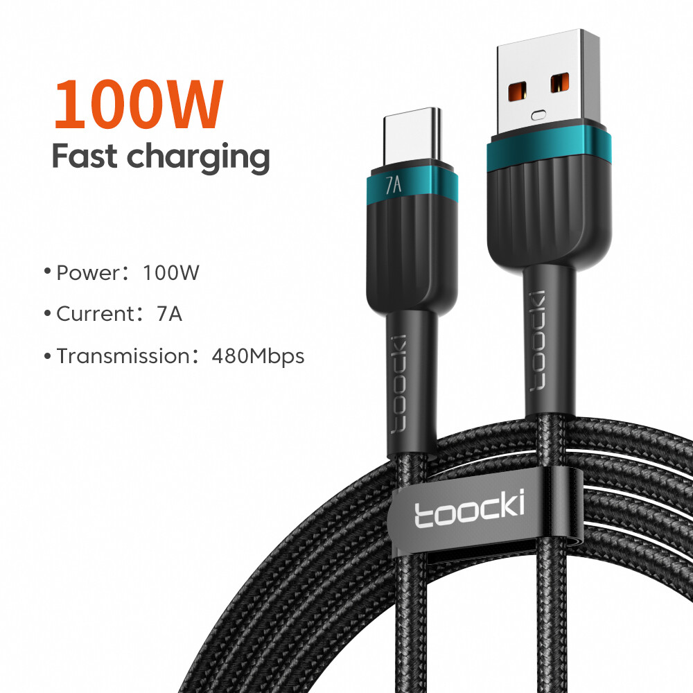 Toocki 7a 100w usb c cable type c micro for huawei p50 p40 fast charge charging charger data usb-c micro cable for xiaomi samsung android