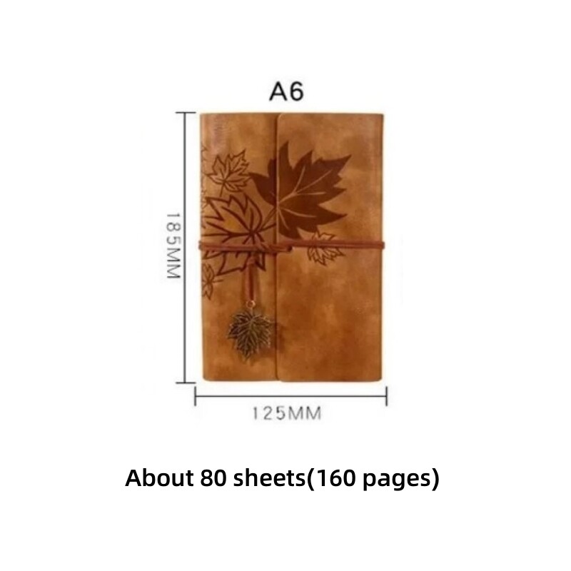MMLUCK Personalized Gift Best Selling Replaceable Blank Paper Classic Retro Style Vintage Notebook Rope Tying Notebook Leather Diary Book Notepad Sketchbook