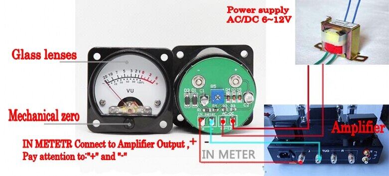 2 Chiếc Đồng Hồ VU Lớn 45Mm Bảng Mạch Khuếch Đại Âm Thanh Nổi Chỉ Báo Mức Có Thể Điều Chỉnh Với Trình Điều Khiển