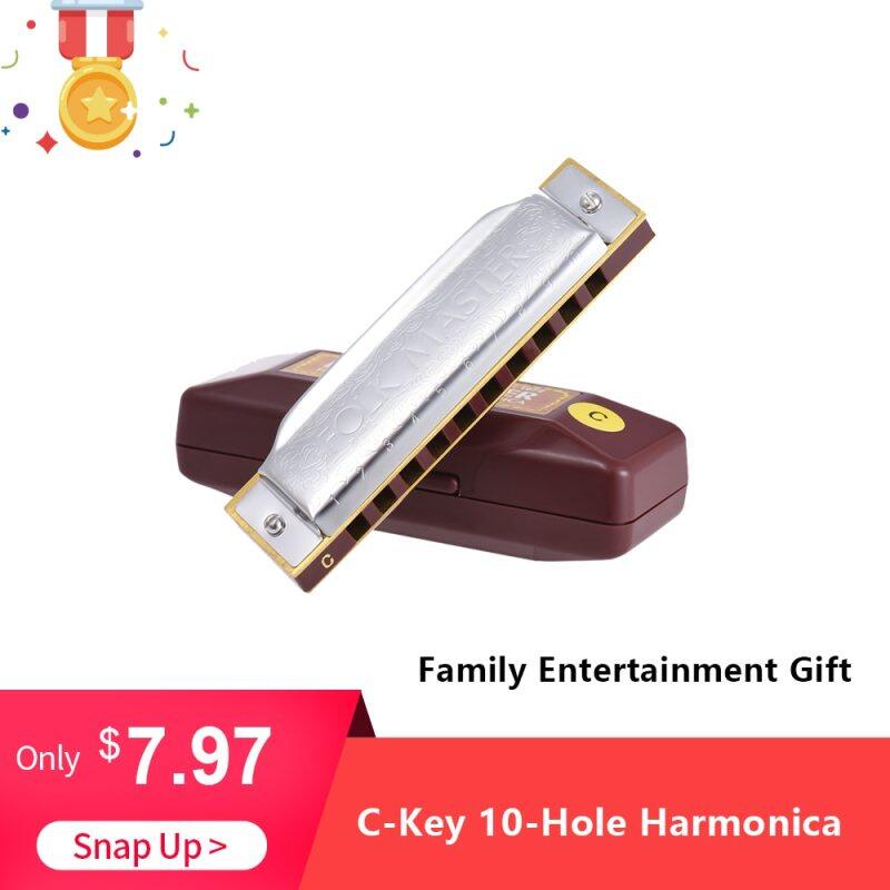 SUZUKI Folkmaster Blues Harmonica Standard Key Of C 10-Hole 20 Tones Diatonic Blues Gaita Harmonica For Beginner Music