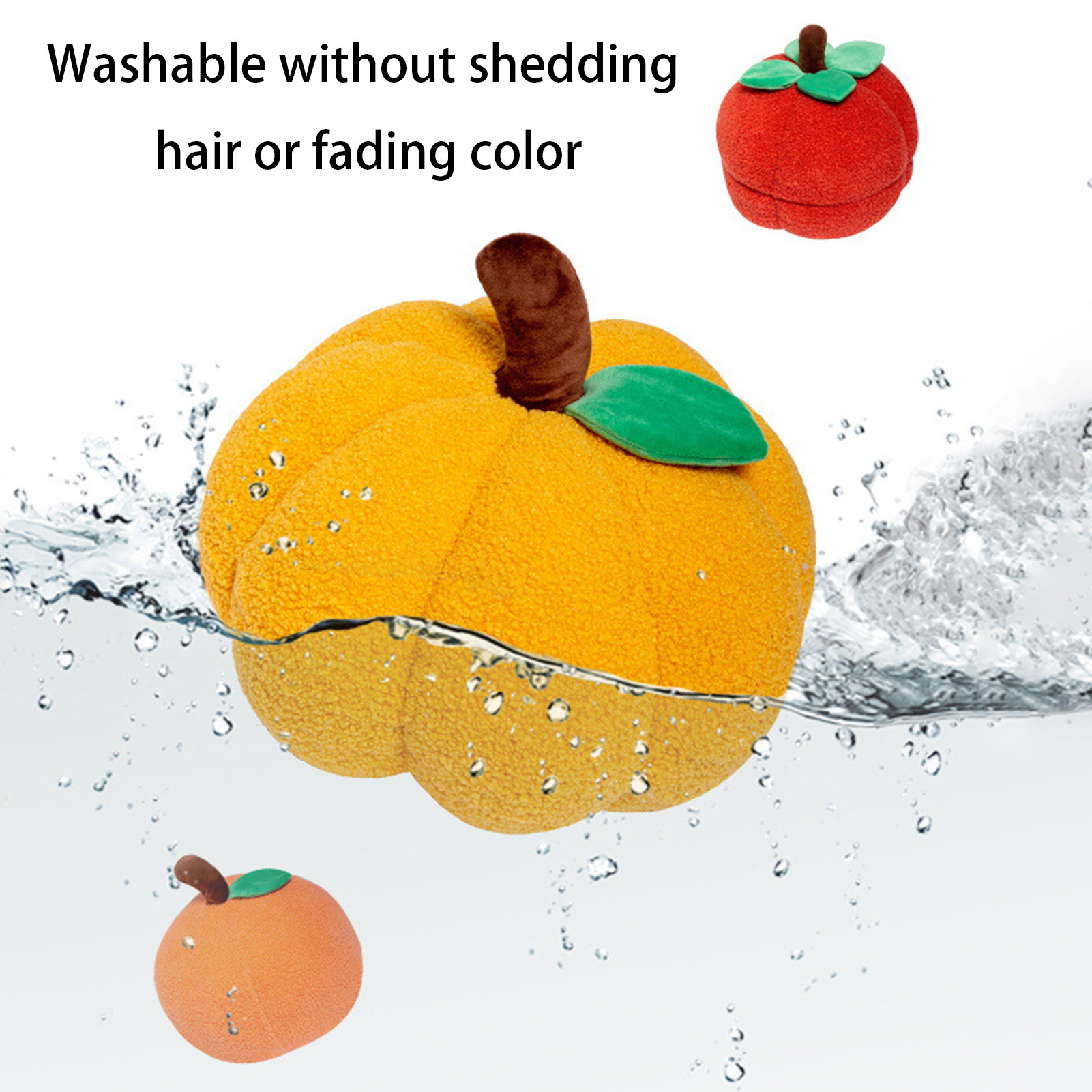 Throw Pillow Fruit Shape High Simulation Full Filling Comfortable Cartoon Soft Persimmon Pumpkin Orange Plush Toy Household Supplies