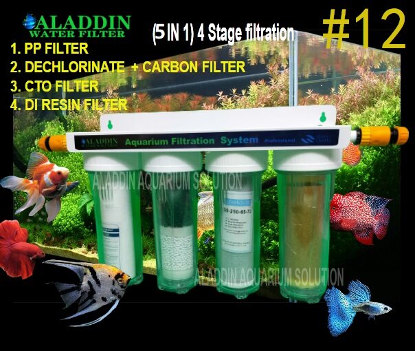 Aquarium Water Filter#12 /4-STAGE FOR AQUARIUM DESIGN Remove Chlorine ...