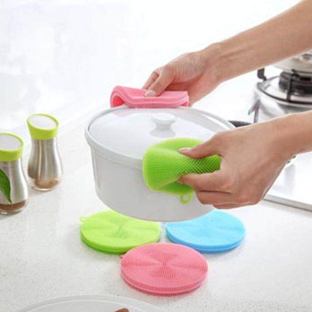 Comebuy88 Vệ Sinh Bàn Chải Silicone Bộ Bát Đĩa Miếng Lót Nồi Chảo Giặt Bàn Chải Bụi Bọt Biển Dụng Cụ