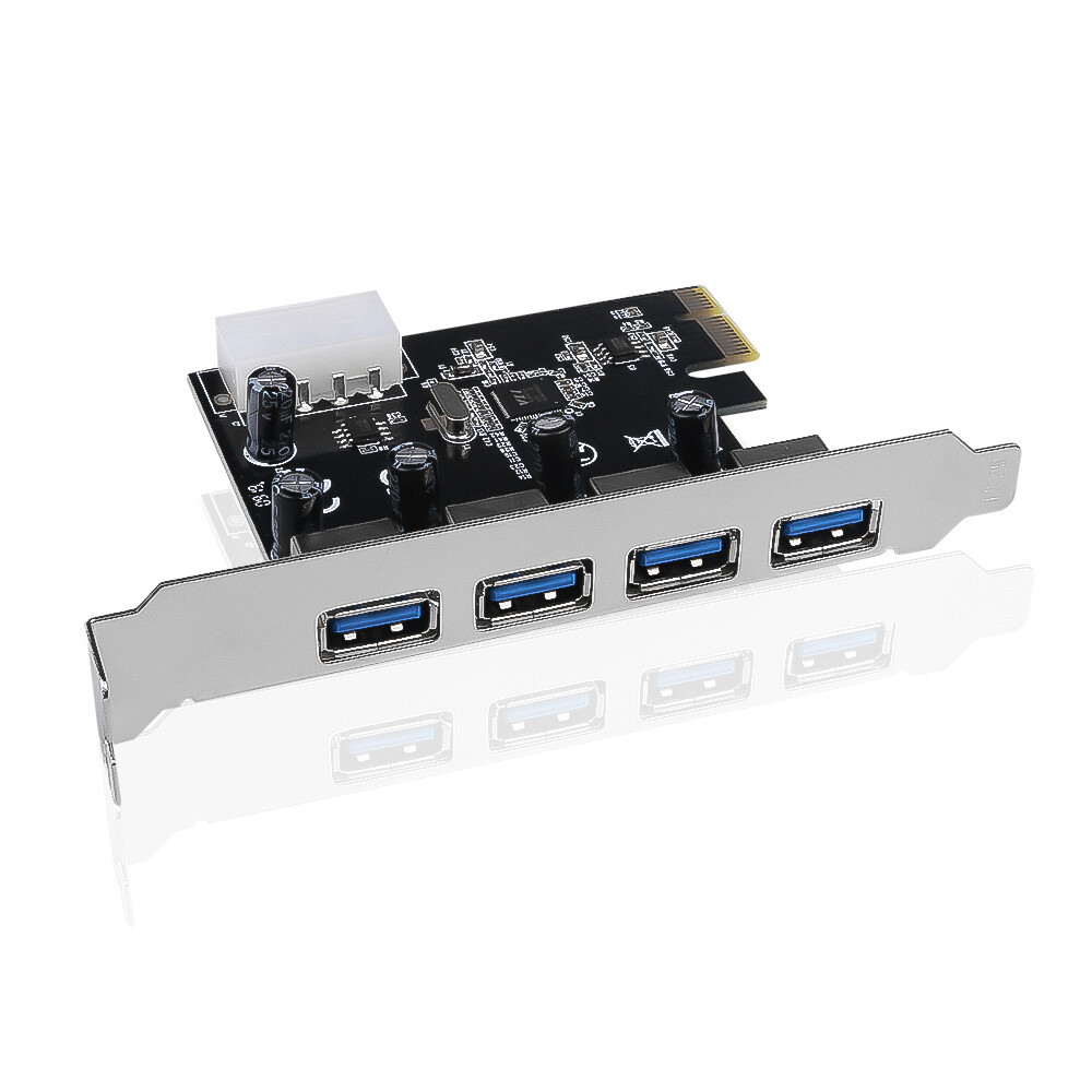 Kebeteme 4 port usb 3.0 pci-e expansion card pci express hub adapter usb 3.0 controller pcie express 1x