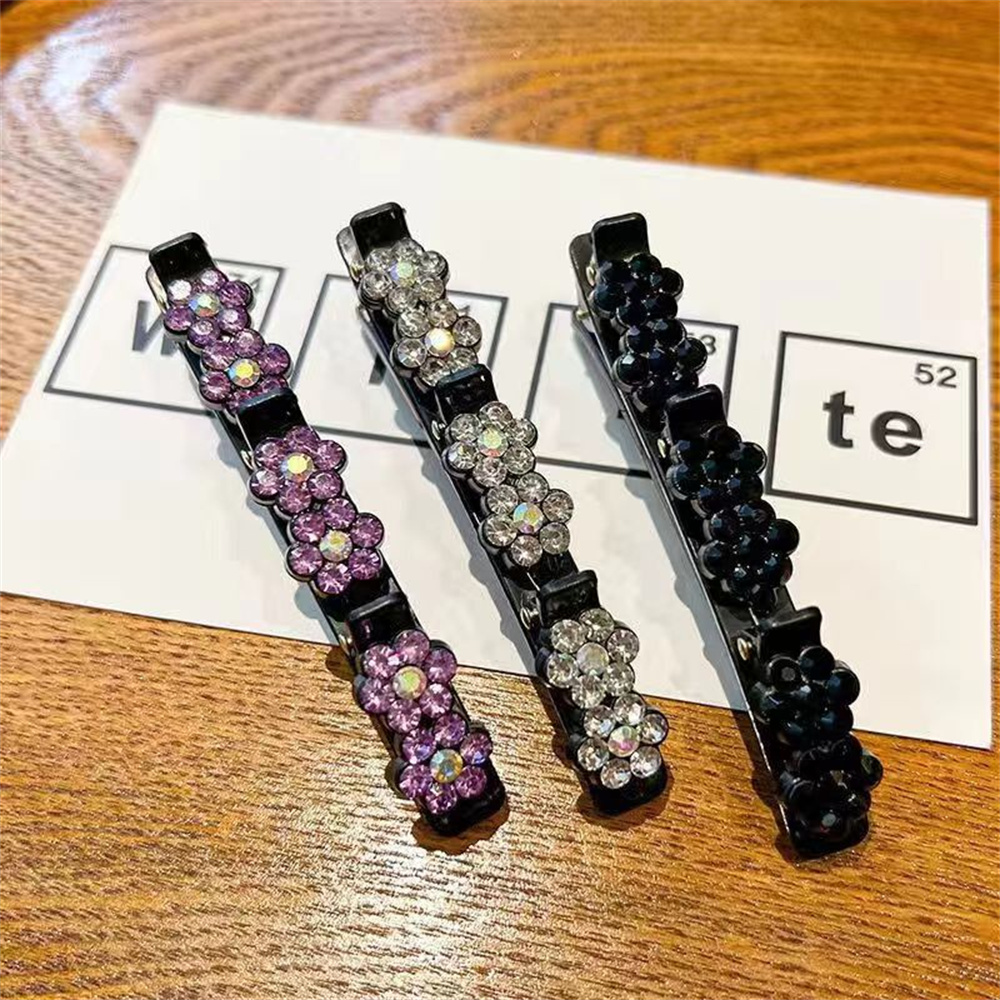 Styling Tools Double Bangs Women Fashion Sparkling Braided Stone