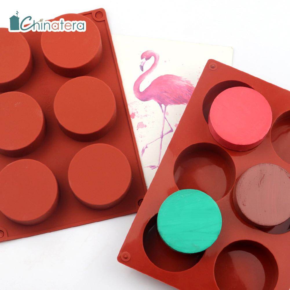 6 Cavity Silicone Cake Molds Round Shape Chocolate Muffin Mousse Cake Mould Dessert DIY Baking Tray Pastry Decoration Tools Kitchen Gadget