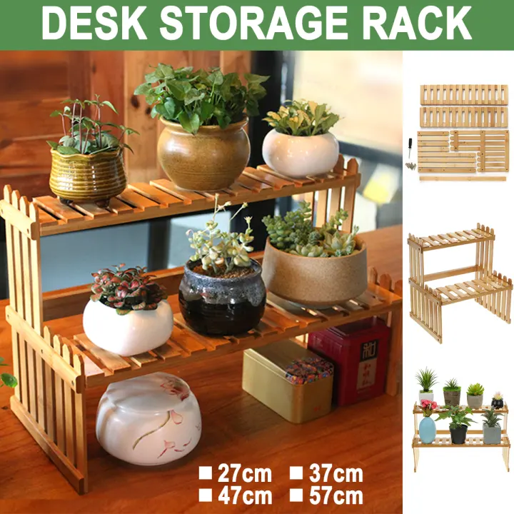 2 Tier Plant Stand Shelves Flower Pot Rack Bamboo Garden Indoor Outdoor Patio Lazada Singapore 2 Tier Plant Stand Shelves Flower Pot, Patio Plant Stands Tiered