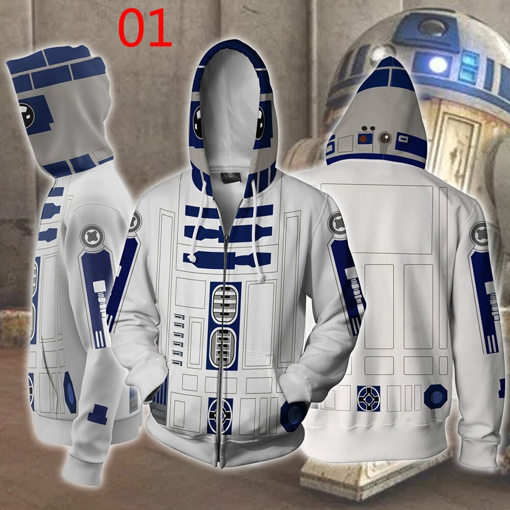 Mens star wars zip up hoodie Clearance