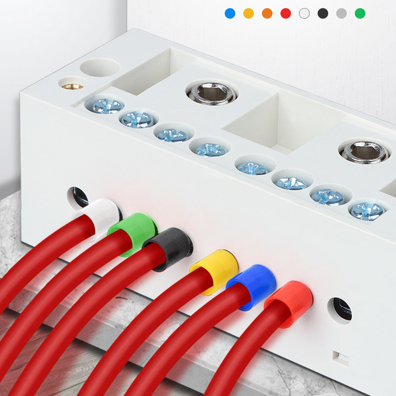 100pcs dây điện Conector đầu nối uốn dây ferrule đầu nối dẫn điện Cáp thiết bị đầu cuối crimps cách điện loại